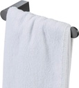 MyGift 7.9 Inch Gunmetal Hand Towel Holder Rack, Wall Mounted Premium Hotel Series Dark Gray Metal Hook for Hanging Hand Drying Towels, Bathroom Hand Towel Ring