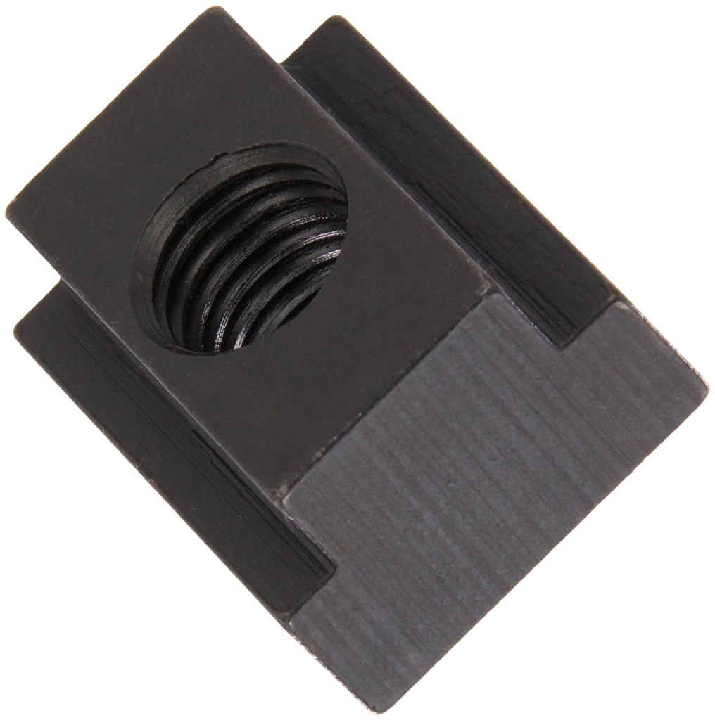 Te-Co 41405 Black Oxide 1018 Steel T-Slot Nut, 3/8"-16 TPI (Incomplete Last Thread), 1/2" Height x 7/8" Width x 1/2" Table Slot (Pack of 5)