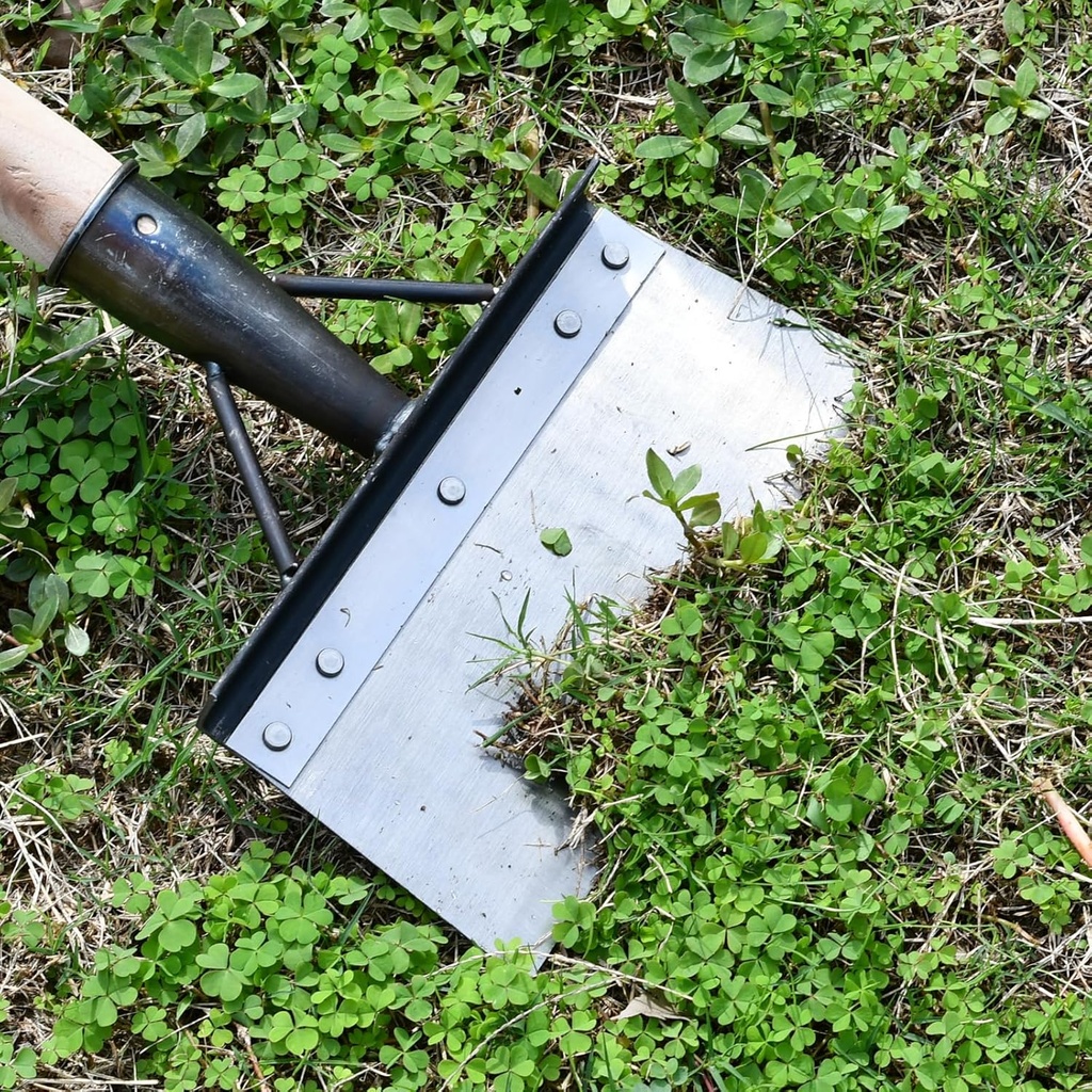 2Pcs Multi-Functional Outdoor Garden Cleaning Tool - Stainless Steel Flat Shovel with Ice Shovel Function for Planting, Farm, Weeding