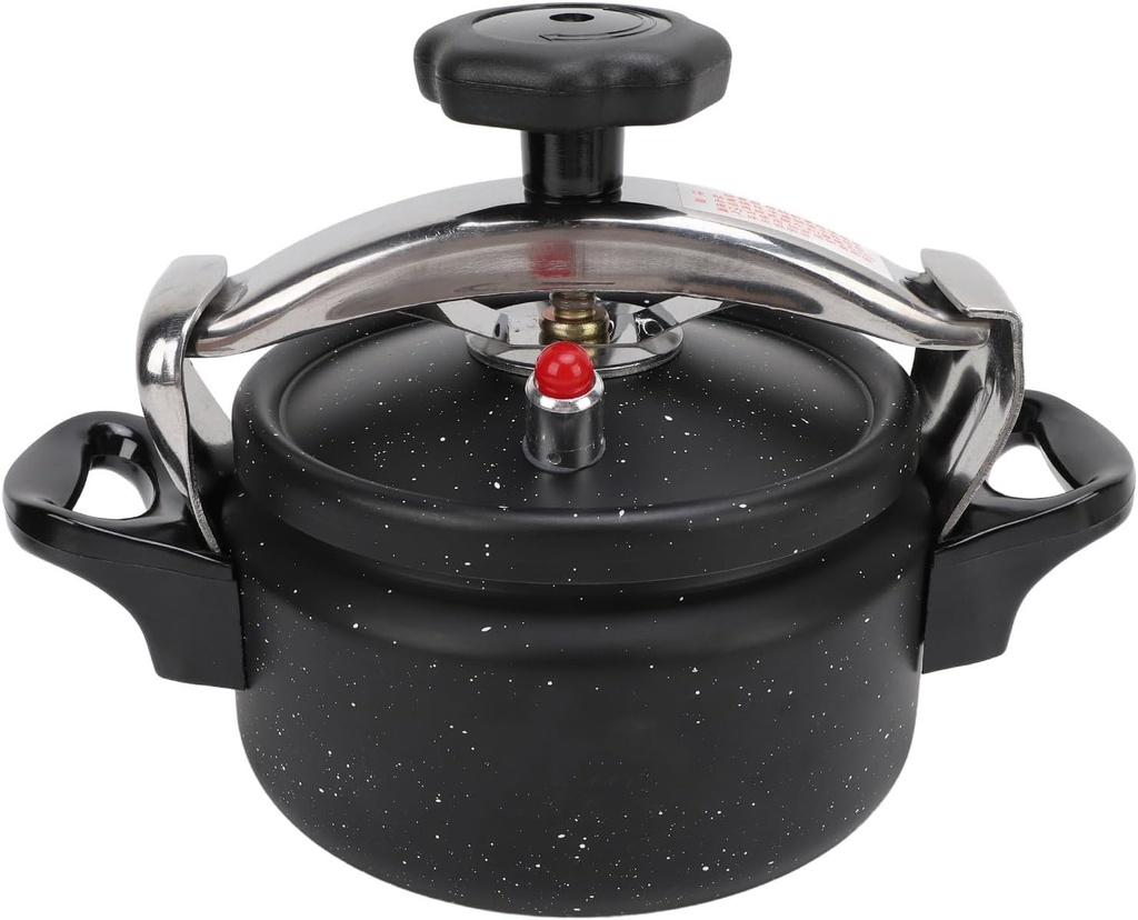 Pressure Cooker, Multicooker, Explosion Proof Slow Cook, Aluminum Alloy Compound Bottom Pressure Canner Rice Maker for Gas Stove Induction Cooker Black (2L)