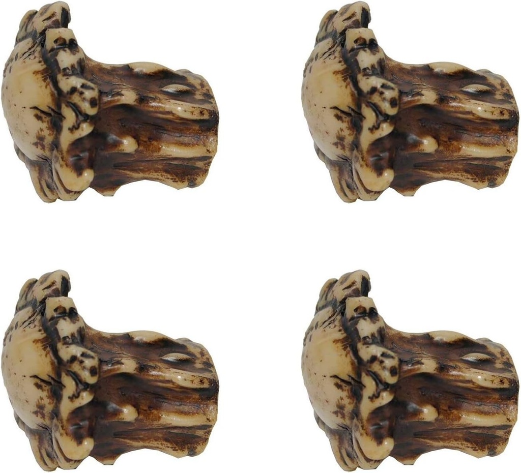 Paseo Road by HiEnd Accents Antler Brown 4 Piece Rustic Knob Set, Western Cabinet Knobs, Lodge Cabin Style Kitchen Decorative Drawer Pulls Handles, Set of 4