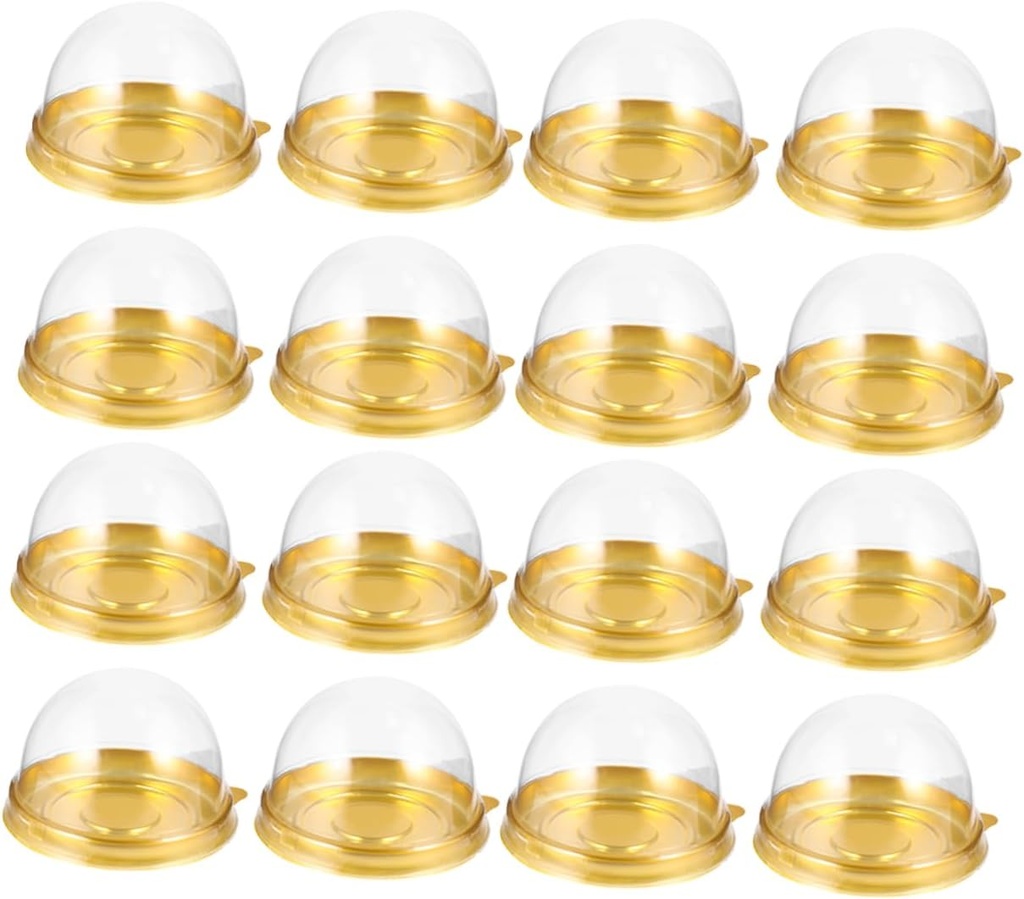 200pcs Plastic Round Moon Cake Box Buckles for Bakery Cake Carrier Container Case Treat Box