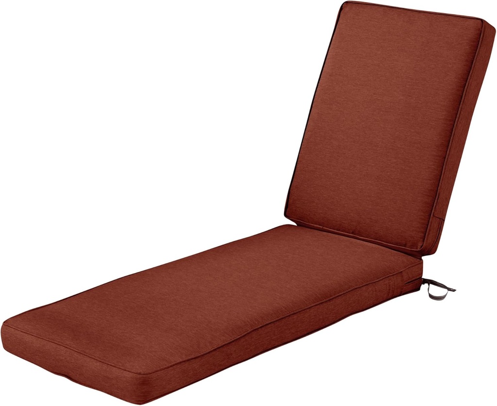 Classic Accessories 62-029-HHENNA-EC Montlake Outdoor Chaise Lounge Cushion, 80 x 26, FadeSafe, Water-Repellent, Heather Henna