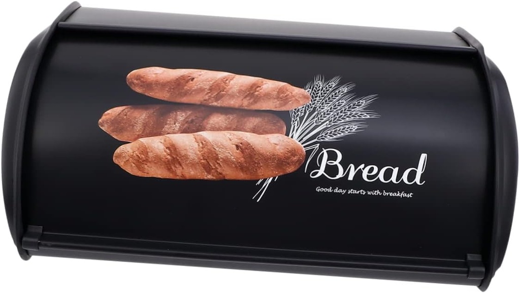 Cabilock 1pc Metal Small Drum Bread Box Space-saving Storage Container for Kitchen Capacity Brushed Metal Design for Breads and Snacks Compact and Portable Storage