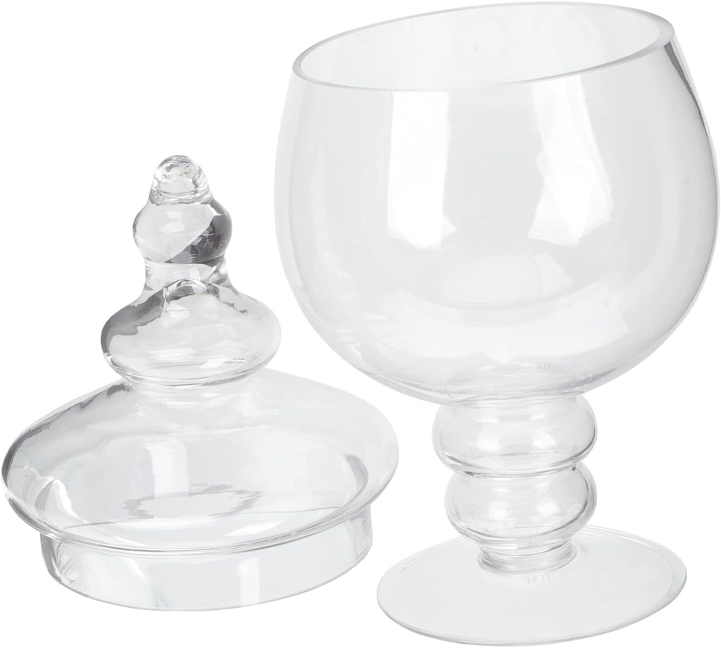 Large Mouth Glass Candy Bowl Lid Lids Candy Jar Cookie Jar Snack Storage Perfect for Home Office