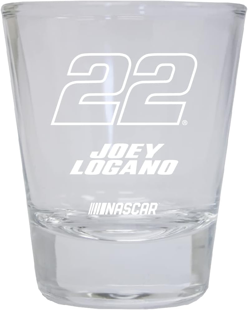 Joey Logano #22 Nascar Etched Round Shot Glass New for 2022