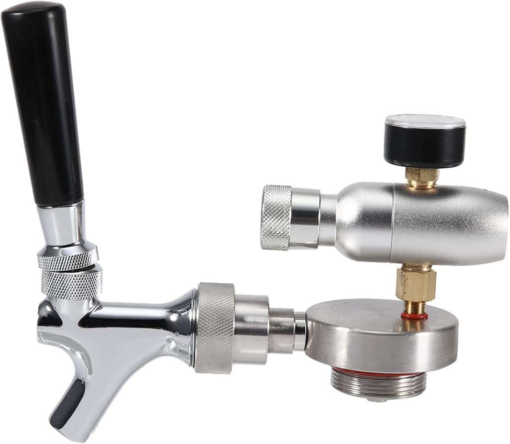 STAINLESS STEEL BEER SPEAR FAUCET TAP DISPENSER KIT FOR MINI KEG BEER GROWLER