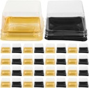 GLEAVI 150pcs Mini Cupcake Boxes Muffin Pod Muffin Moon Cake Holder Individual Dessert Containers With Lid Clear Single Carriers For Halloween Christmas Party