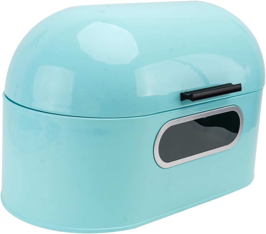 1Pc Metal Bread Storage Box Creative Baked Bread Bin Blue Multifunctional Food Storage Container for Kitchen Organization
