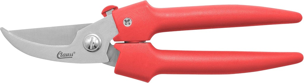 Clauss Heavy Duty By-Pass Blade Action Pruner, 7.5”, Red (20053)