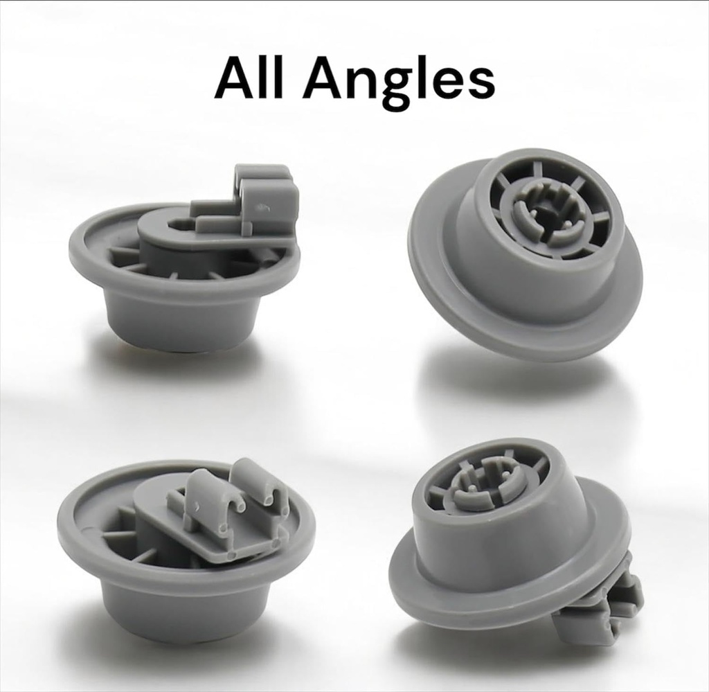 Compatible for Bosch dishwashers 611475 Dishwasher Bottom Dish Rack Wheel Set 4 pcs, bsh-00611475 1559847 AH3477735 AH8727387 Gray