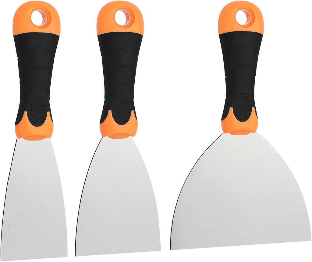 3-Piece Spackle Knife Set: 2", 3"，and 5" Professional Putty Knives - Paint Scraper and Drywall Tools for Wall Repair-WEGAZ