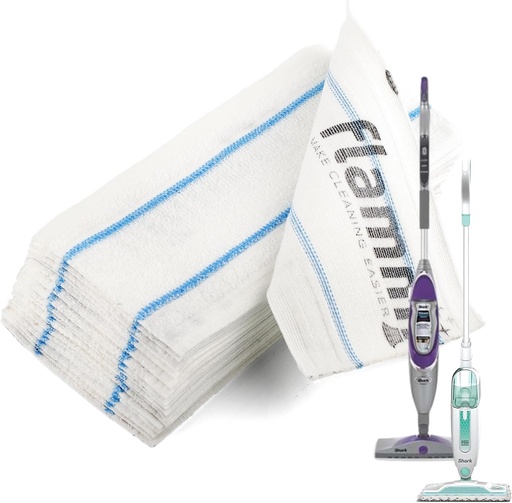 Flammi Semi-Disposable Microfiber Mop Pads Compatible with Shark S1000 S1000A S3250 S3251 S3101 SK410 SK435CO SK460 SK140 SK141, 30 Pack