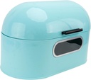 1Pc Metal Bread Storage Box Creative Baked Bread Bin Blue Multifunctional Food Storage Container for Kitchen Organization